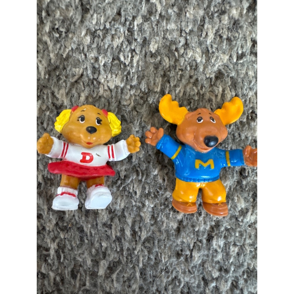 Vintage 1997 Dairy Queen Little Bear Figures Duck and Moose PVC Toy Set